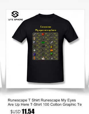 Runescape, футболка, Runescape, My Eyes Are Up Here, футболка, 100 хлопок, графическая футболка, мужская, ХХХ, с коротким рукавом, летняя, забавная футболка