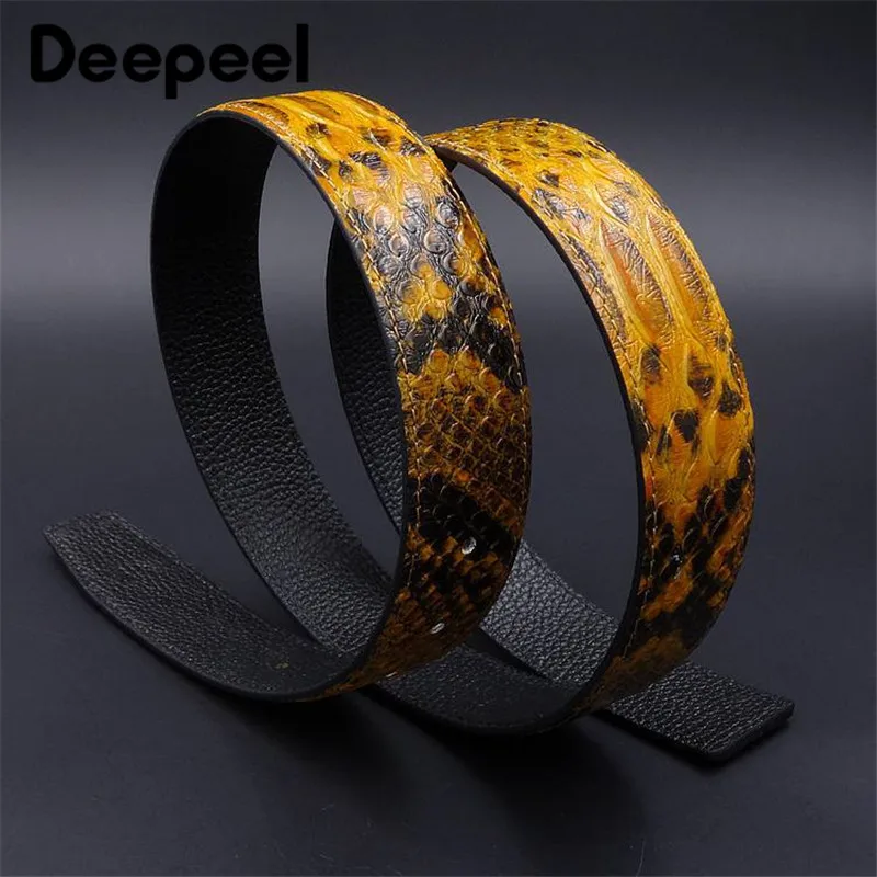 Deepeel 1 шт. 3 4*105 125 см с рисунком под кожу питона Кожаный ремень тела 2nd Слои