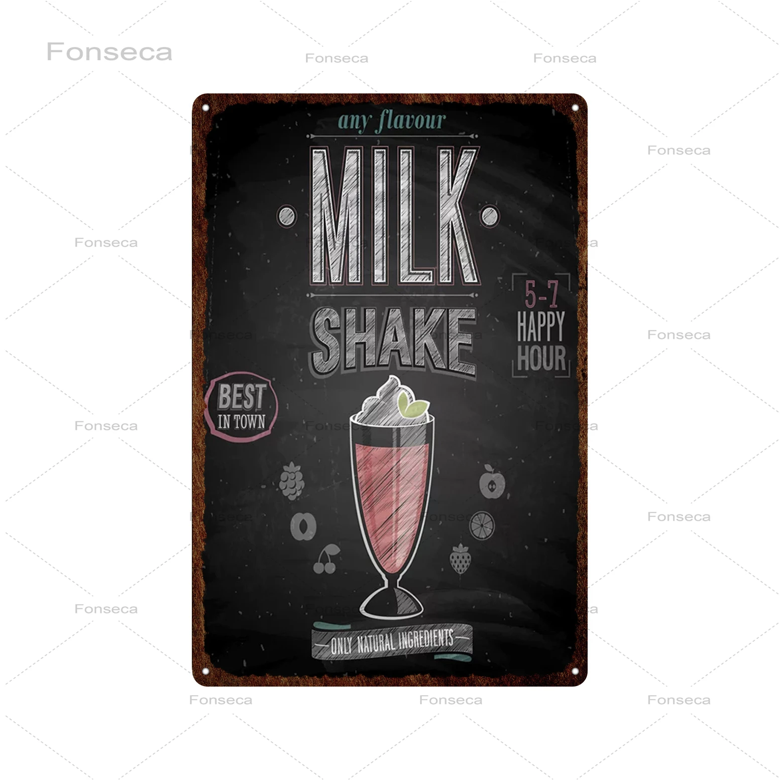 Десертный металлический знак Icecream винтажный жестяной постер металлическая