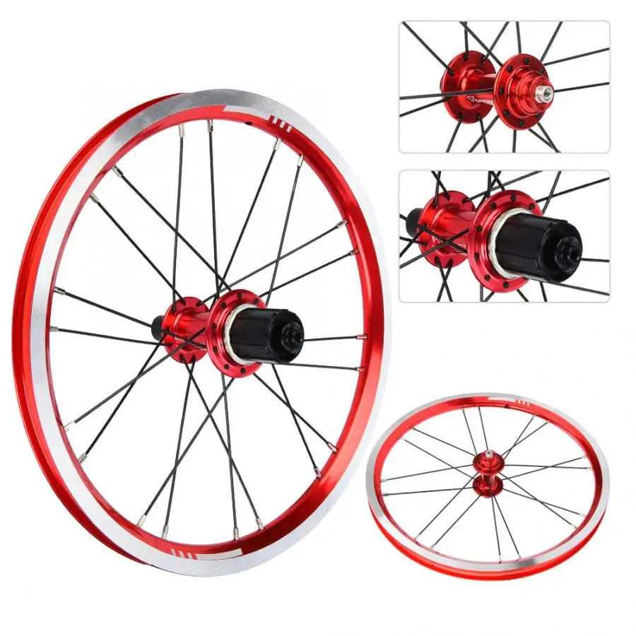 16 дюймов Алюминий сплав ободного тормоза колеса колесная велосипед передние и