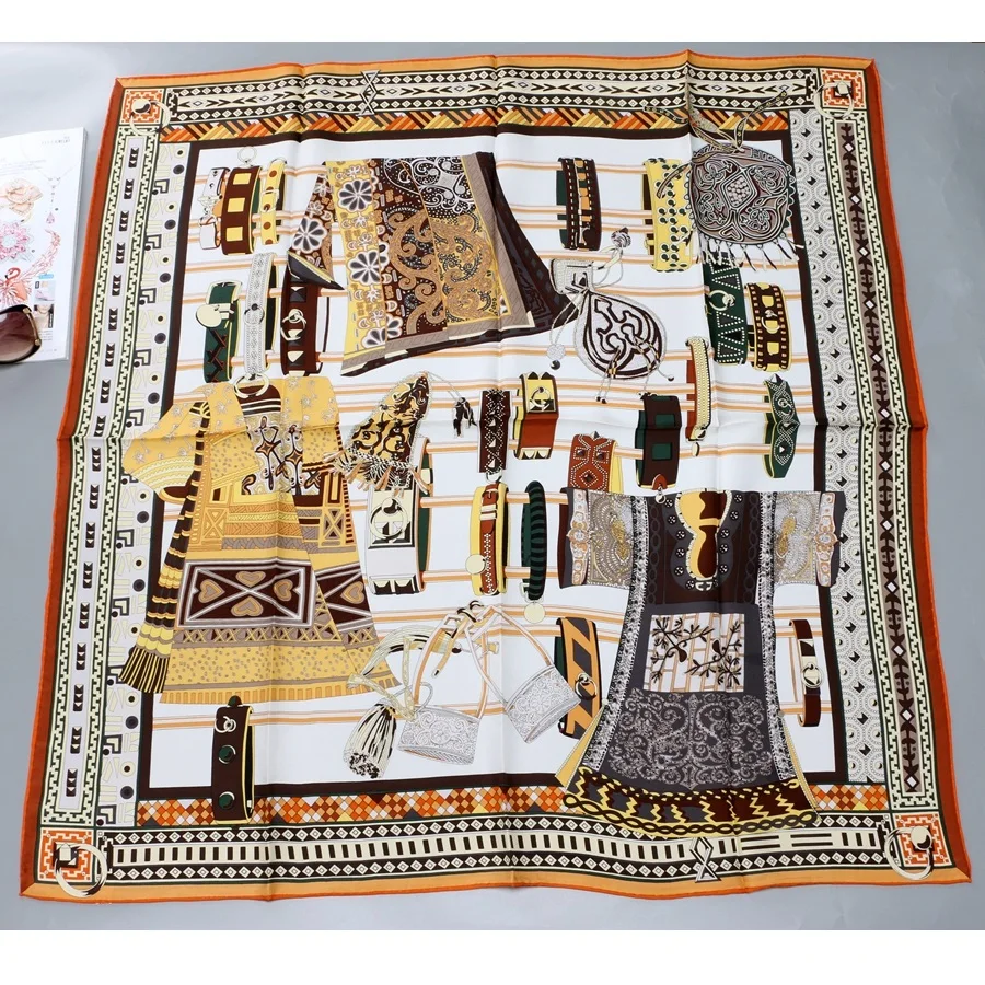 Женский Шелковый Хиджаб 35x35 дюймов 100% | Аксессуары для одежды