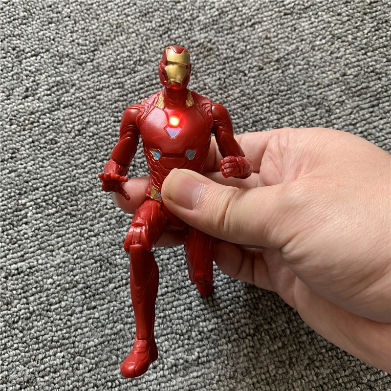 Marvel Мстители светодиодный танос дети marvel Капитан Америка Тор Железный человек паук Халк модель Мстителей кукла Фигурка Игрушки