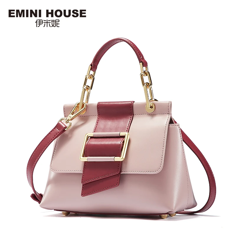 EMINI HOUSE металлическая квадратная пряжка Сумочка Роскошные сумки женские