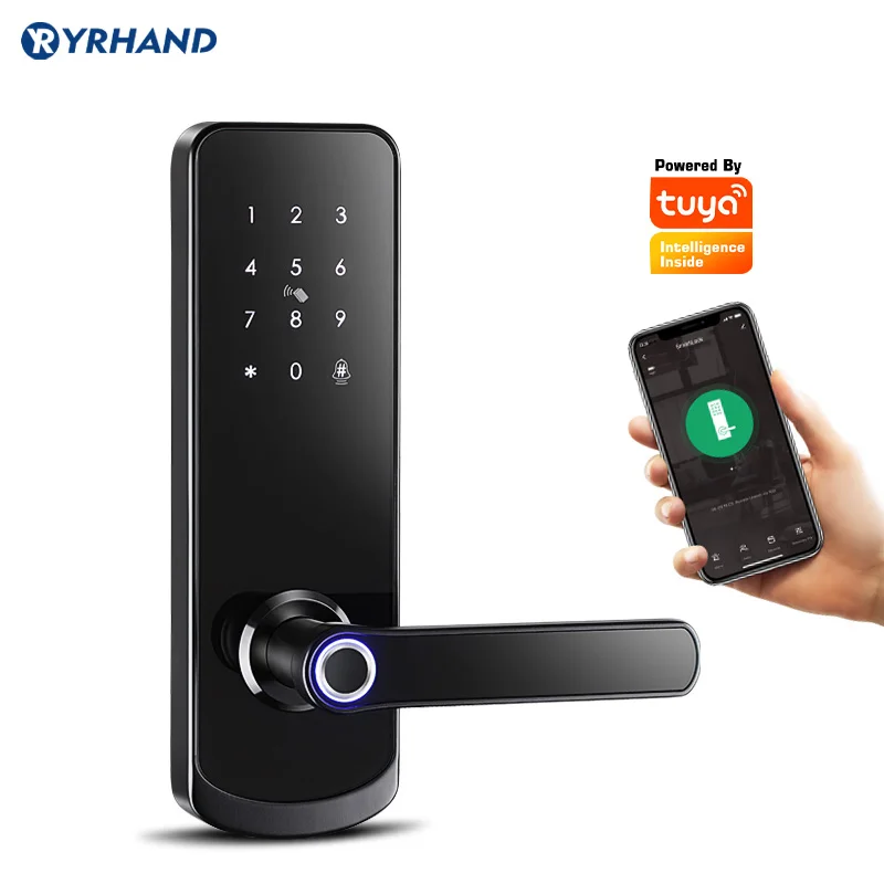 

Tuya Biometric Fingerprint Lock，wifi fechadura eletronica digital cerradura inteligente smart home door lock