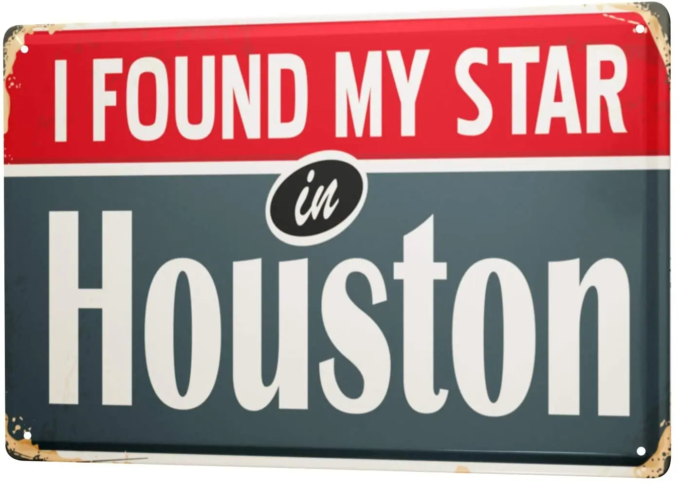 

SINCE 2004 tin Sign Wanderlust City Houston USA