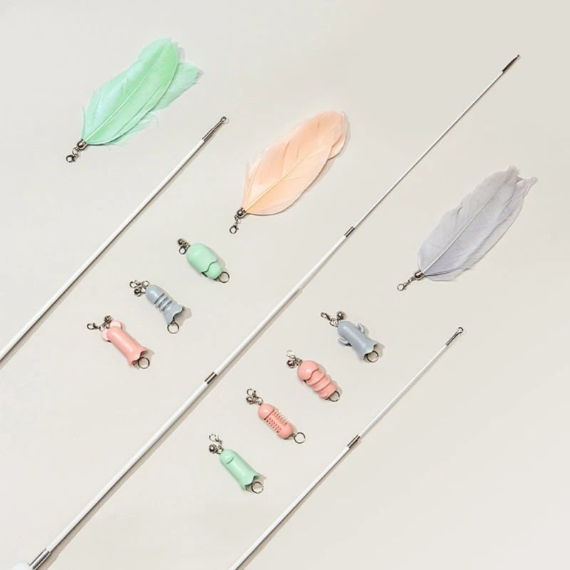 Питомец кошка Лазерная Игрушка перо забавная котенок палочка игрушки питомец