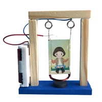 wooden electromagnetic pendulum childrens electric swing toys science experiment kits creative assembly stem projects