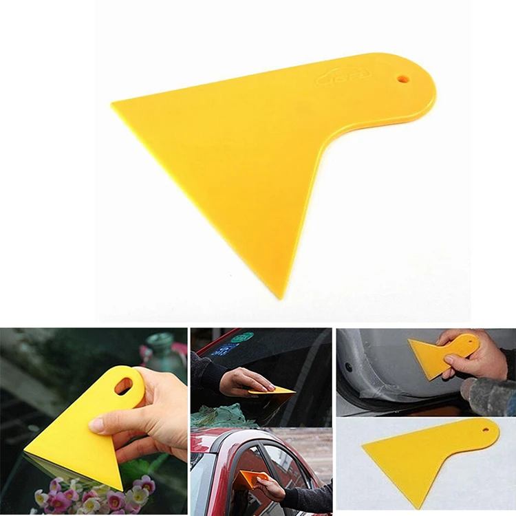 

Car Stickers Scraper Plate Glass Yellow Plastic Film Tools