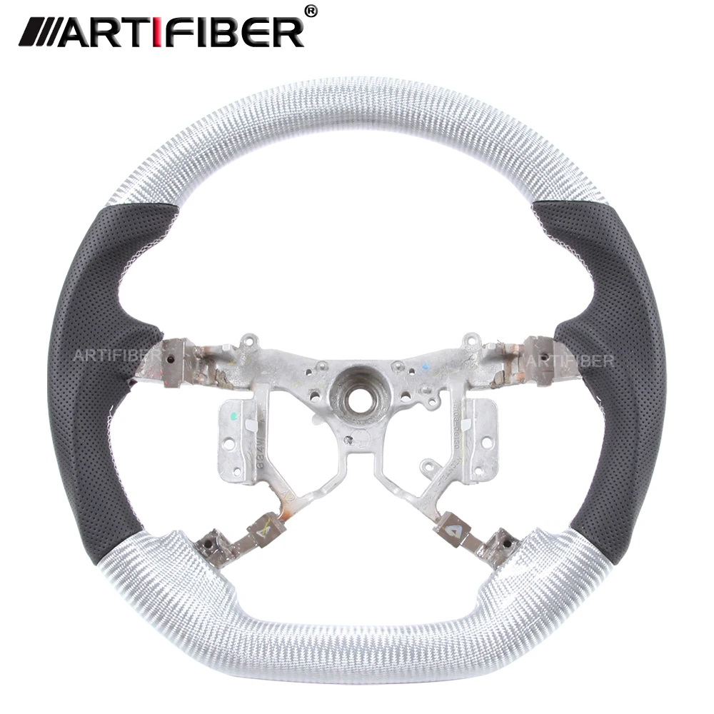 

Серебристый руль из углеродного волокна для TOYOTA Camry,Corolla,Highlander,Hilux Vigo,Premio