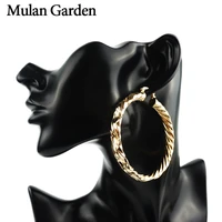 mg hollow circle big gold hoop earrings for women light round fashion unique earrings hoops women accessories brincos jewelry