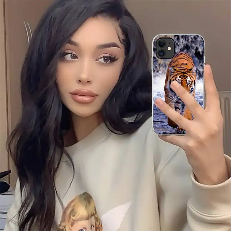 

Tiger ferocious king of the forest Phone Case For iphone 12 mini 5 5s 5c se 6 6s 7 8 plus x xs xr 11 pro max luxury coque funda