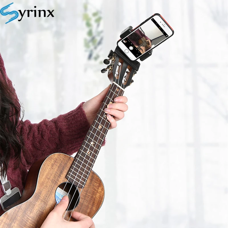 2022 hot guitar head clip mobile phone holder live broadcast bracket stand tripod clip head support desktop music guitar holder free global shipping