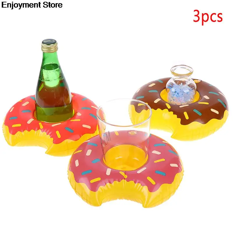 Высокое качество 3 шт./лот пончики надувные воды питьевой плавающий подстаканник