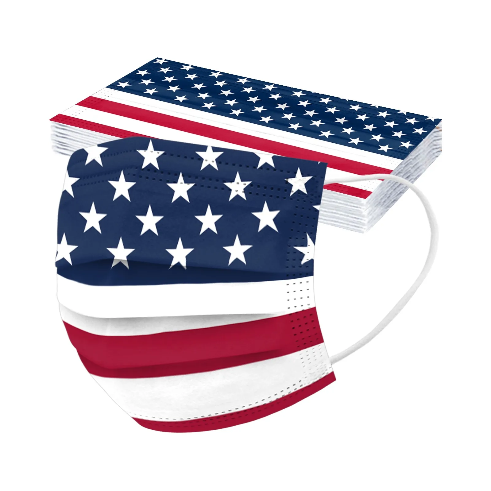 Маски одноразовые безопасные с принтом американского флага для взрослых маски