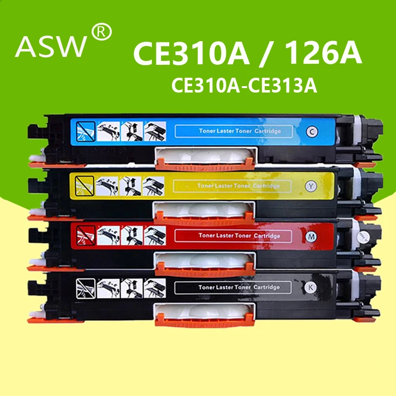 Цветной тонер картридж совместимый с HP LaserJet Pro CP1025 M275 100 цветов 4 шт. CE310 CE310A 313A 126A 126