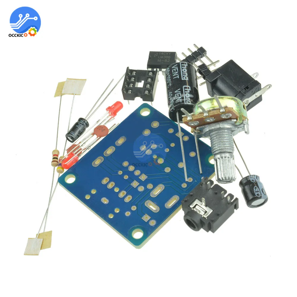 LM386 аудио динамик с мини усилителем плата модуль 3 В 12 в DIY Kit усилитель