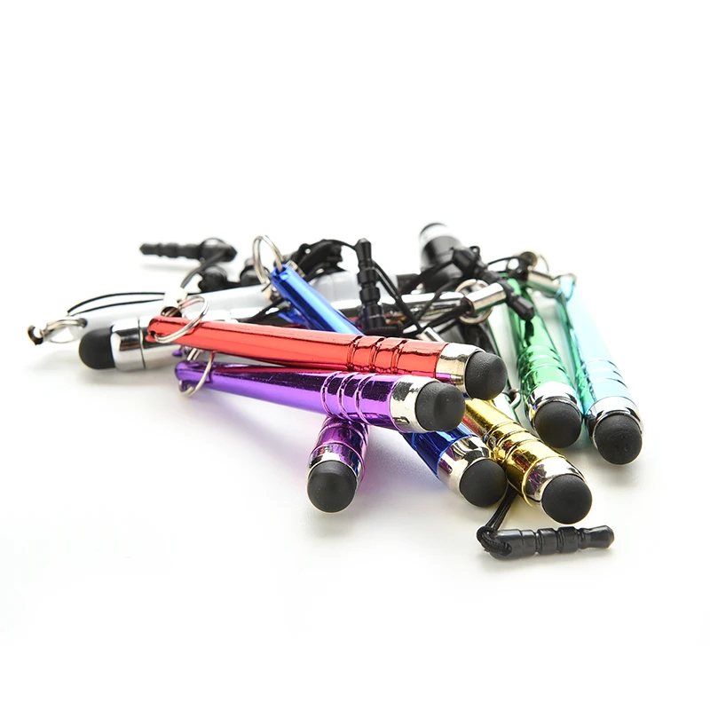 

10Pcs /lot Universal Long Capacitive Screen Touch Pen Stylus For Smart Cell Phones Tablets Pens With Dust Plugs