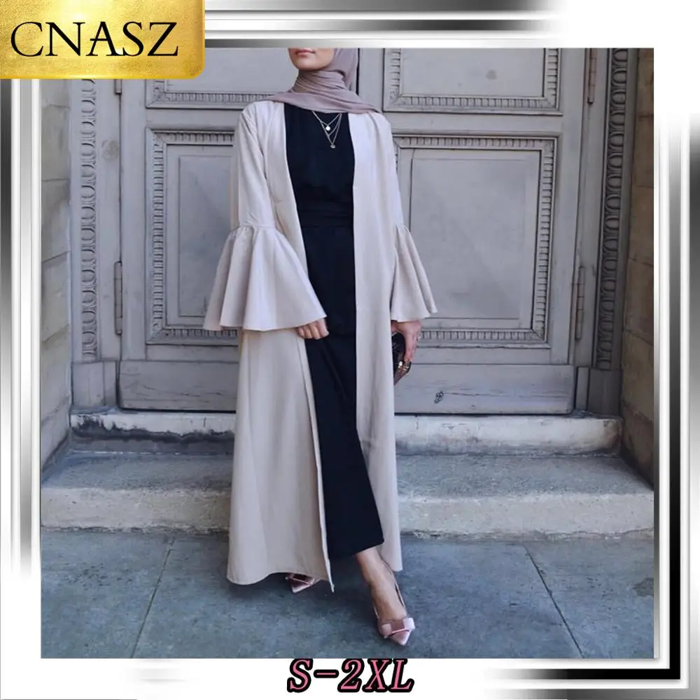 Женское платье Кардиган с длинным рукавом мусульманская одежда новинка