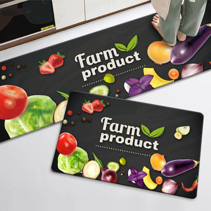 

Modern 3D Printed Delicious Food Series Kitchen Mat Cartoon Entrance Doormat Dining Table Floor Long Rugs Living Room Sofa Mats