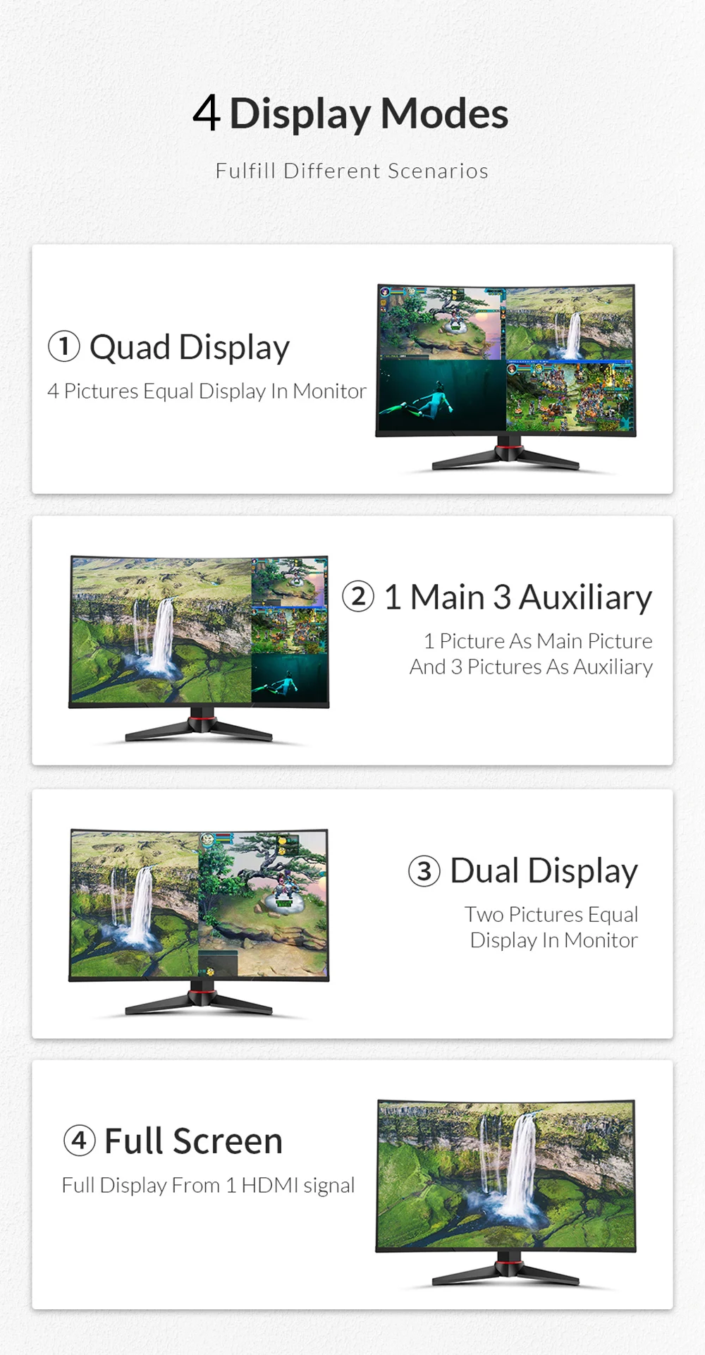 Unnlink 4x1 HDMI Quad multi-просмотра HDMI бесшовный коммутатор FHD 1080P@ 60Hz для ТВ-приставка, переключатель, ps4, xbox компьютерный проектор