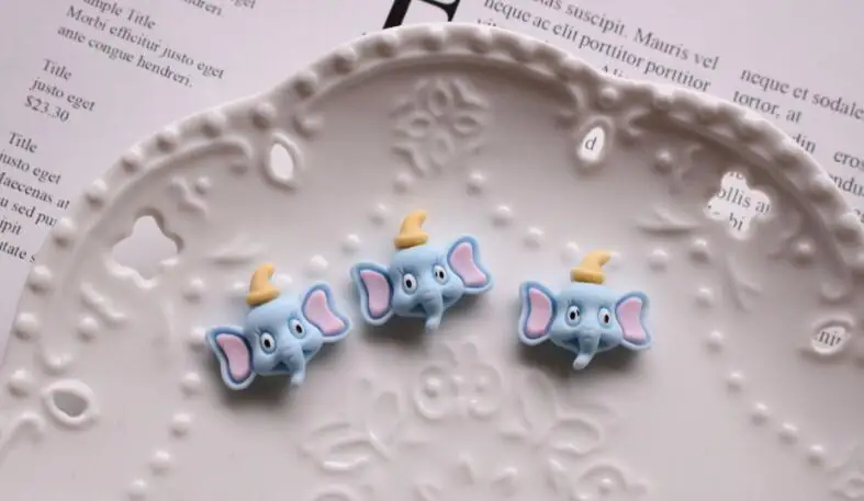 Кабошоны детские из смолы с плоской задней частью изображением животных 20 шт./лот