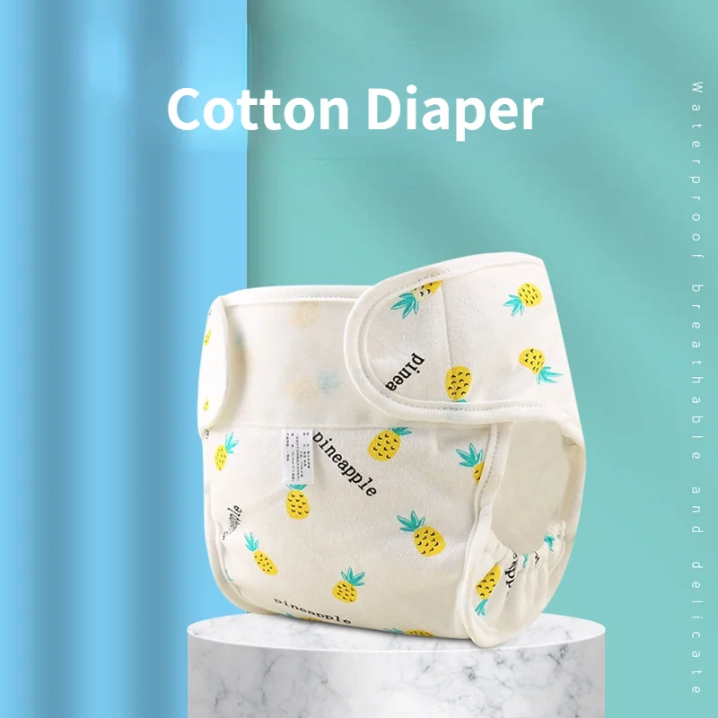 

Washable Eco-friendly Baby Cloth Diaper Ecological Adjustable Nappy Reusable Diaper Waterproof Skin-friendly Fit 0-2year 2-13kg