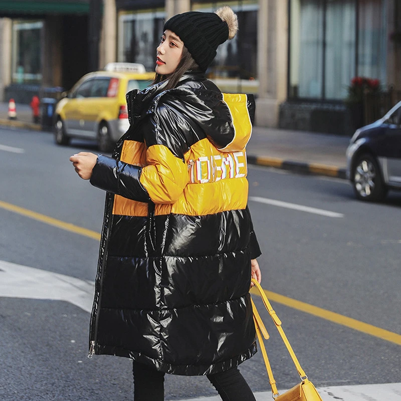 Зимняя женская куртка пальто хлопковая подкладка свободная Толстая теплая