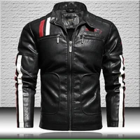 men motorcycle leather jackets 2020 trendy new biker leather jacket mens bomber jacket with embroidery epaulet faux leather coat