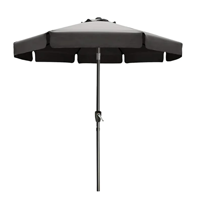 

Outdoor Garden Table Patio Umbrella Market Sunshade Umbrella Parasol with Flap