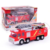 360 rotation electric fire truck toy with music led shooting water kids toy gift