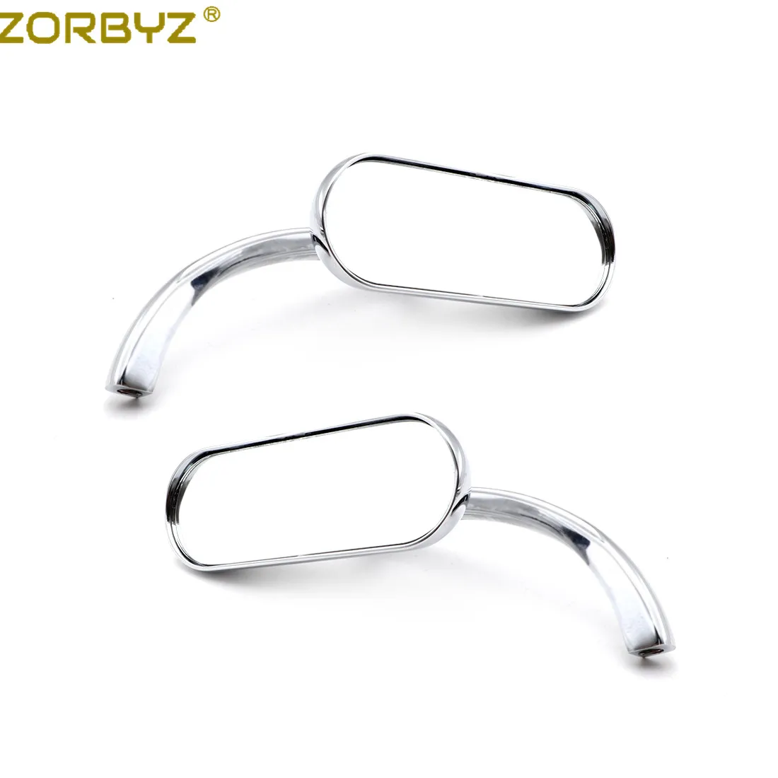 ZORBYZ 1 пара мотоцикл хром мини овальные боковые зеркала для Harley Dyna Softail Sportster Touring