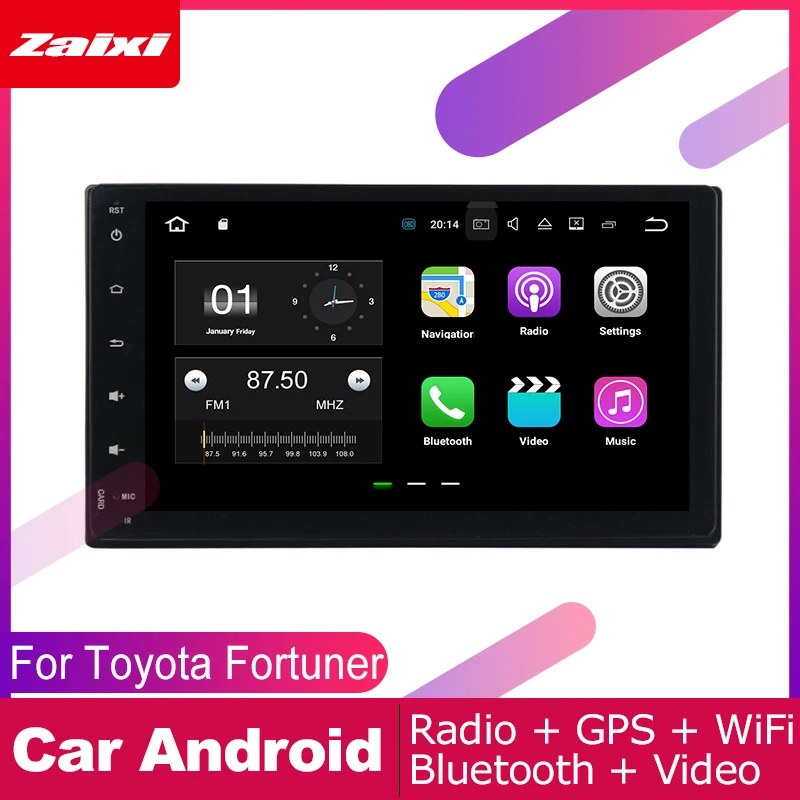 Автомагнитола ZaiXi 2 DIN с GPS навигацией для Toyota Fortuner 2016 ~ 2017 Android мультимедийная