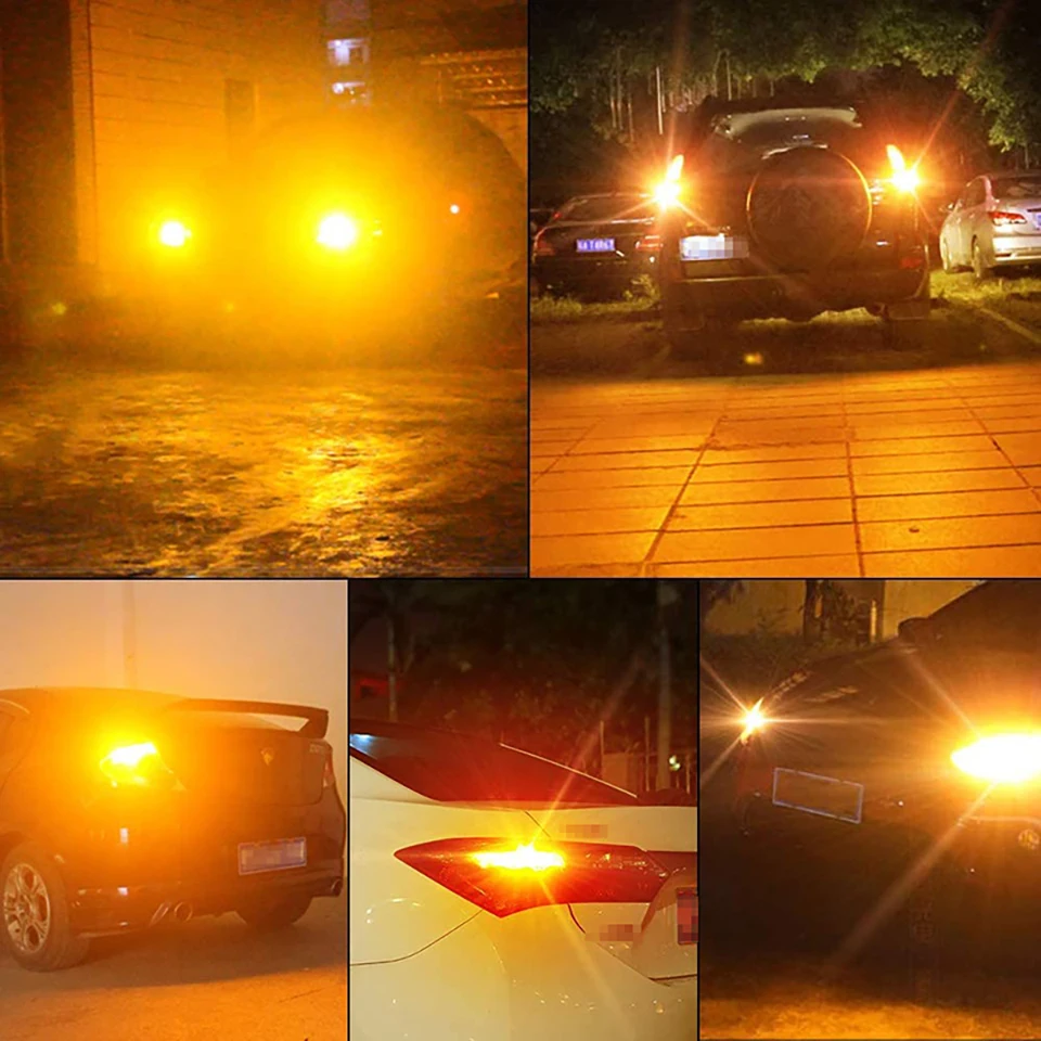 ANMINGPU сигнальная лампа P21W светодиодные лампы 1156 BA15S BAU15S PY21W супер яркий 3014SMD 7440 Led W21W