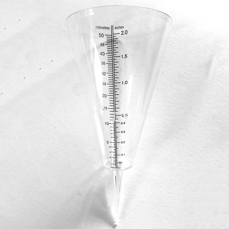 Конический измеритель дождя пластиковый прозрачный измерительный стаканчик для