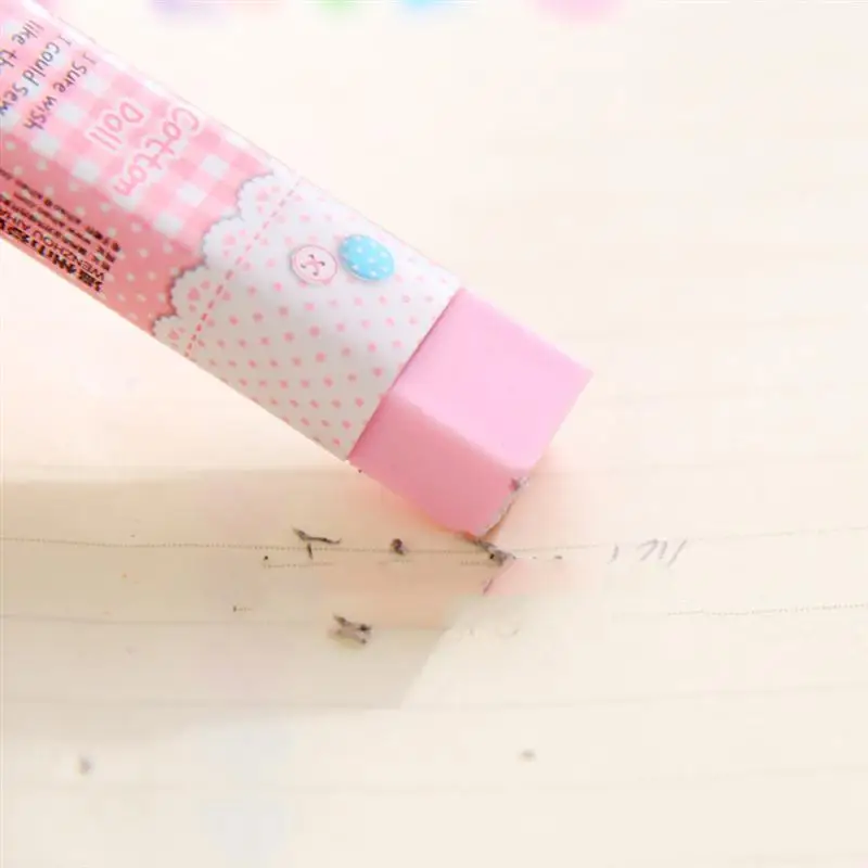 3 шт мультфильм полосы формы студентов милые резинки цвет хлопок кукла карандаш