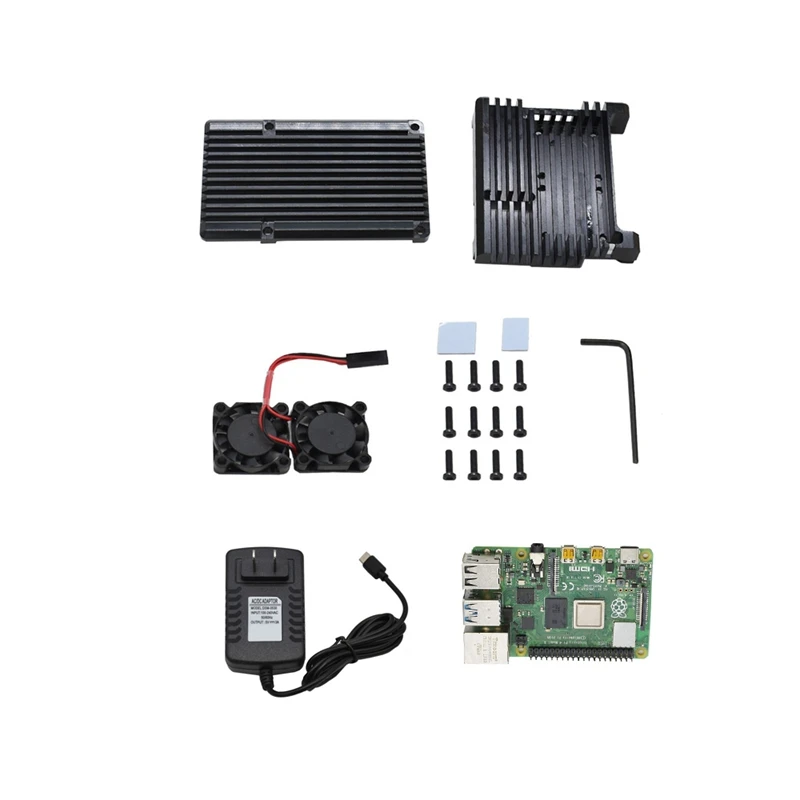 Для Raspberry Pi 4 Модель B 2G RAM DIY Kit с алюминиевым CNC сплавом защитный чехол охлаждающий