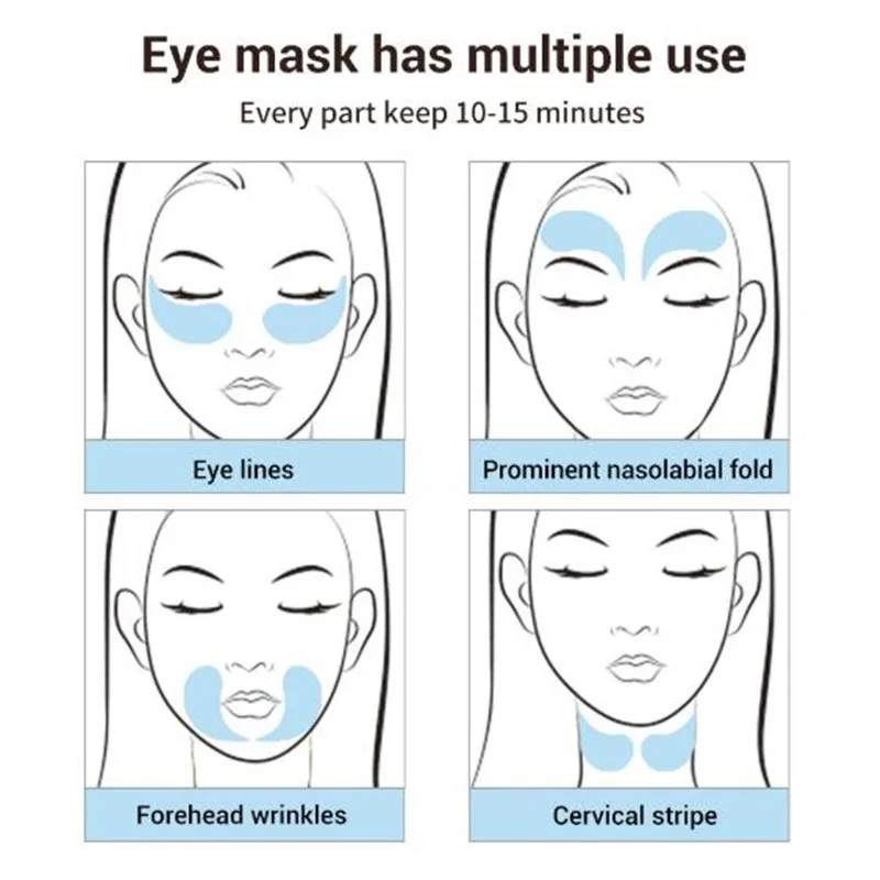 Патчи под глаза с гиалуроновой кислотой и коллагеном гидрогелевые от морщин