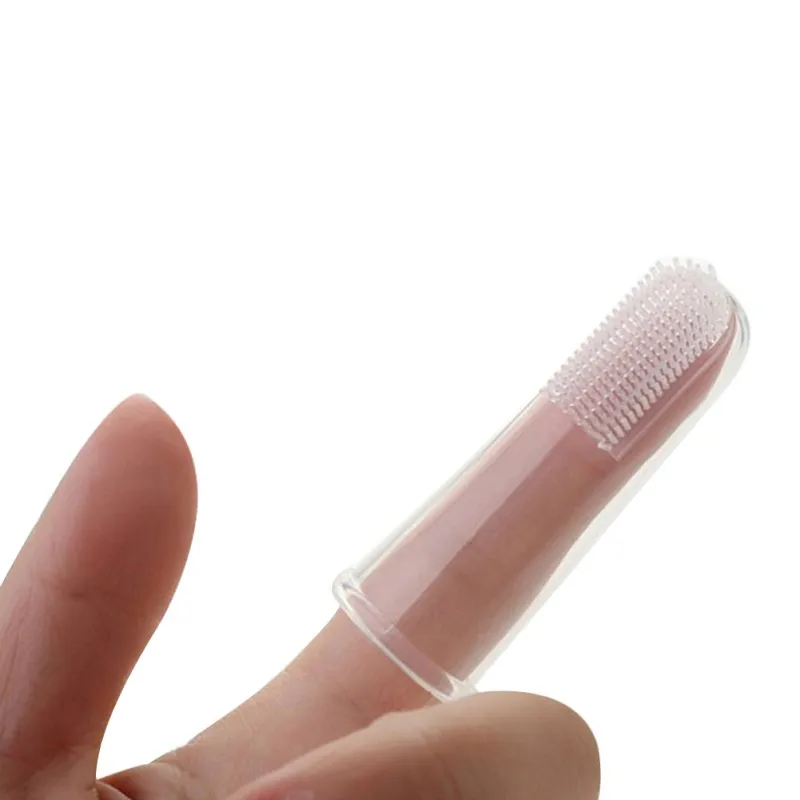 

Transparent Soft Silicone Pet Tooth Brush Finger Toothbrush Bad Breath Care Dog Cat Cleaning Supplies Dog Accessories