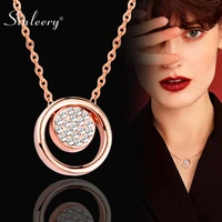 sinleery scroll solid cylinder inside choker necklace rose gold silver color inlay tiny crystal necklace jewelry xl418 ssb