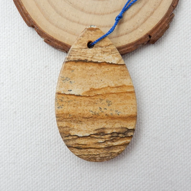 Подвеска в виде капли воды из натуральной яшмы, 50x30x8 мм, 16,63 г Подвеска из натурального камня, ожерелье, ювелирные изделия аксессуары из бусин
