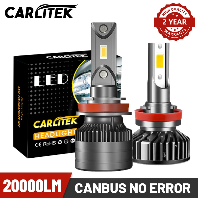 CARLITEK H1 H4 H7 H11 светодиодные лампы для фар Мини Размер 9005 9006 H8 H9 Автомобильные фары
