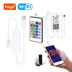 Контроллер Wi-Fi Tuya Smart DC5-24V, светодиодсветильник ка, RGB диммер контроллер светодиода, Совместимость с Alexa, Google Assistant, Smart Life