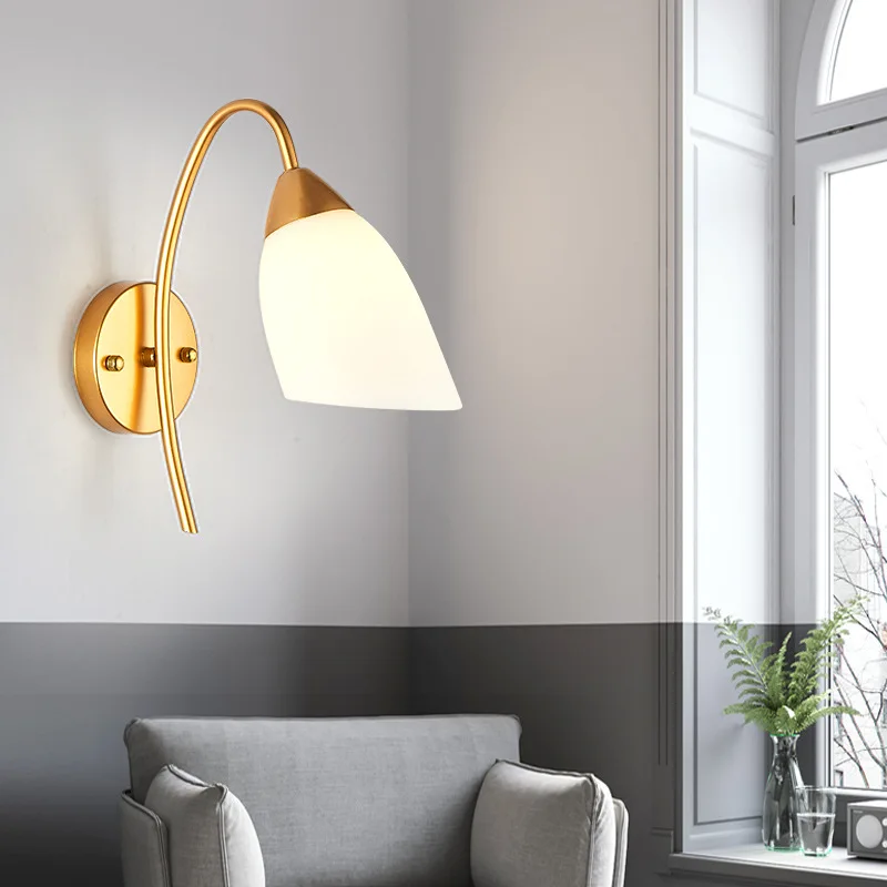 

Modern Simple LED Wall Lamp Bedside Lamp AC85-265V Living Room Aisle Corridor Lighting Decoration Gold / Black E27 Wall Light