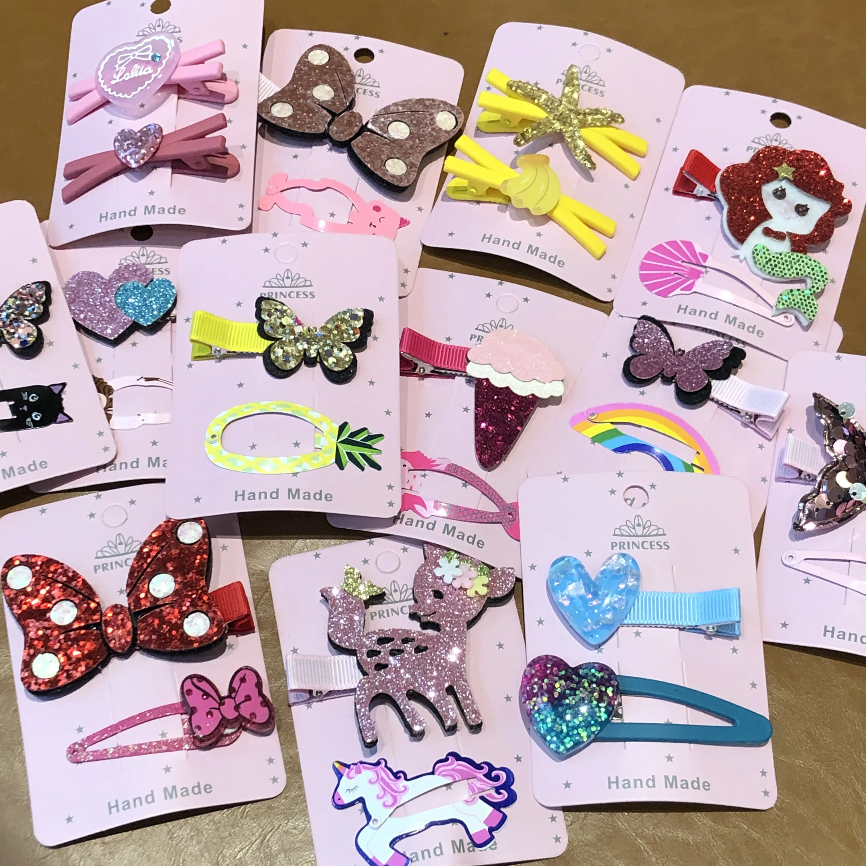 2 шт./компл. заколка для волос галстук бабочка Бант Русалка Ариэль Единорог пиво