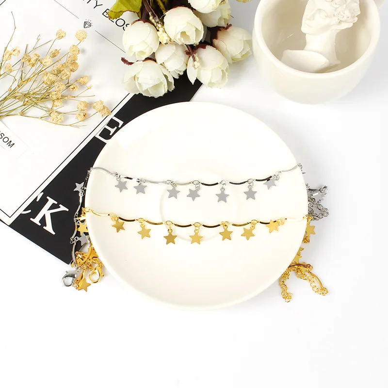 Модное изысканное ожерелье до ключицы со звездами очаровательное женское
