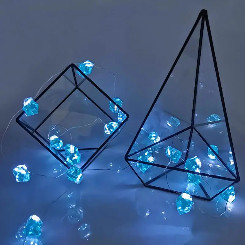 Флюоритовая гирлянда 8 режимов освещения таймер удаленный медный провод лампа