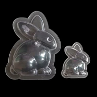 2pcs easter bunny chocolate mold 3d polycarbonate for bonbon baking pastry tools kitchen tool accessories form for candle soap