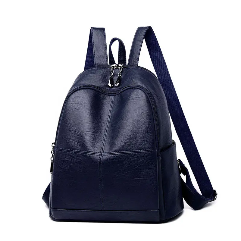 Blue Женский рюкзак для девочек mochila feminina, повседневный женский кожаный рюкзак, женская сумка через плечо, сумка для путешествий - Цвет: Blue