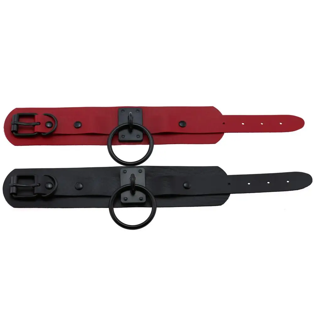 Женские кожаные браслеты в стиле Харадзюку черные металлические круглые манжеты