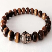 8mm tiger eye stone rudraksha gemstone beads bracelet classic emotional wristband lucky christmas buddhism yoga relief